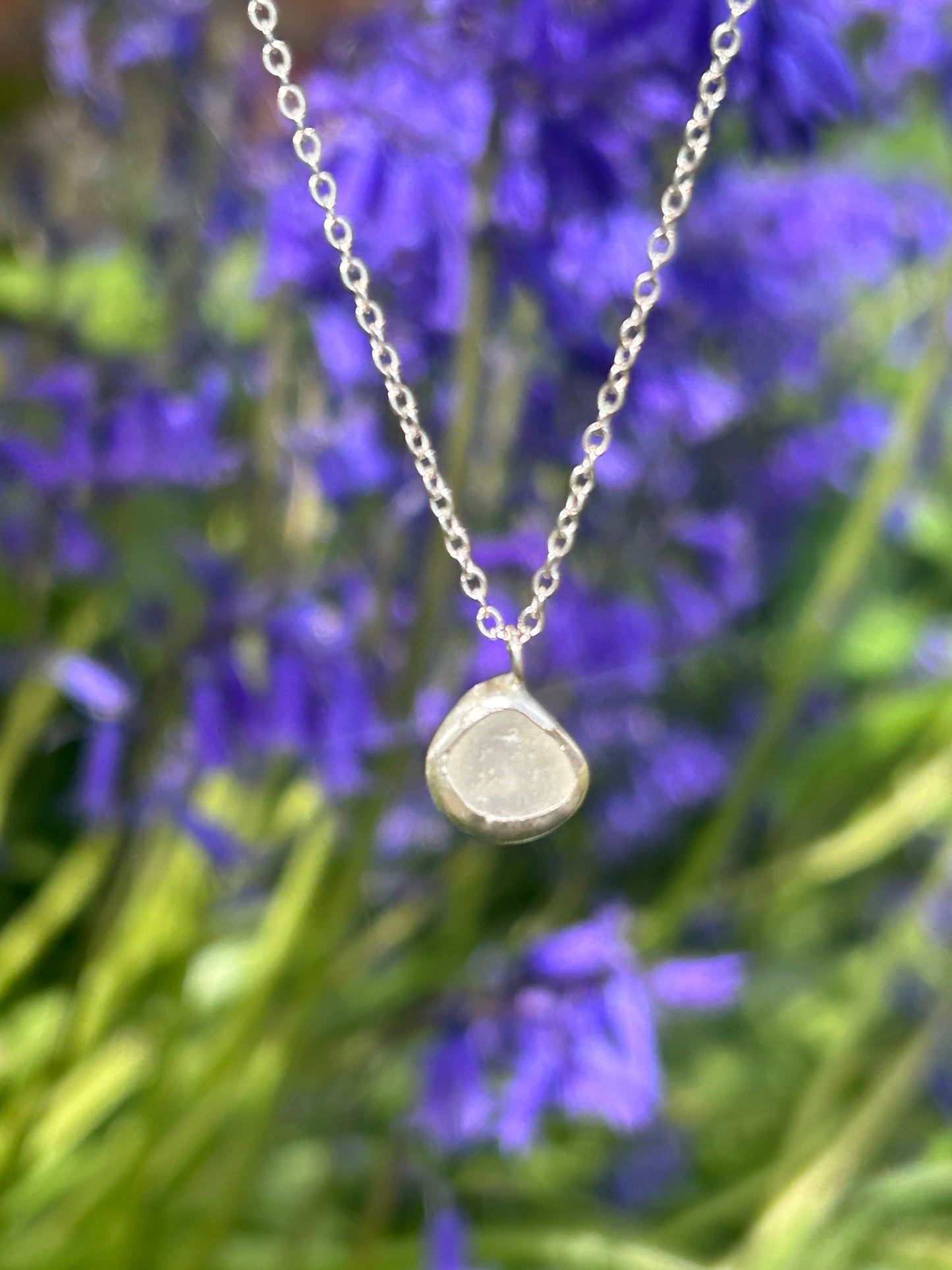 White Seaglass necklace