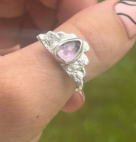 Cloud Amethyst Ring Size P