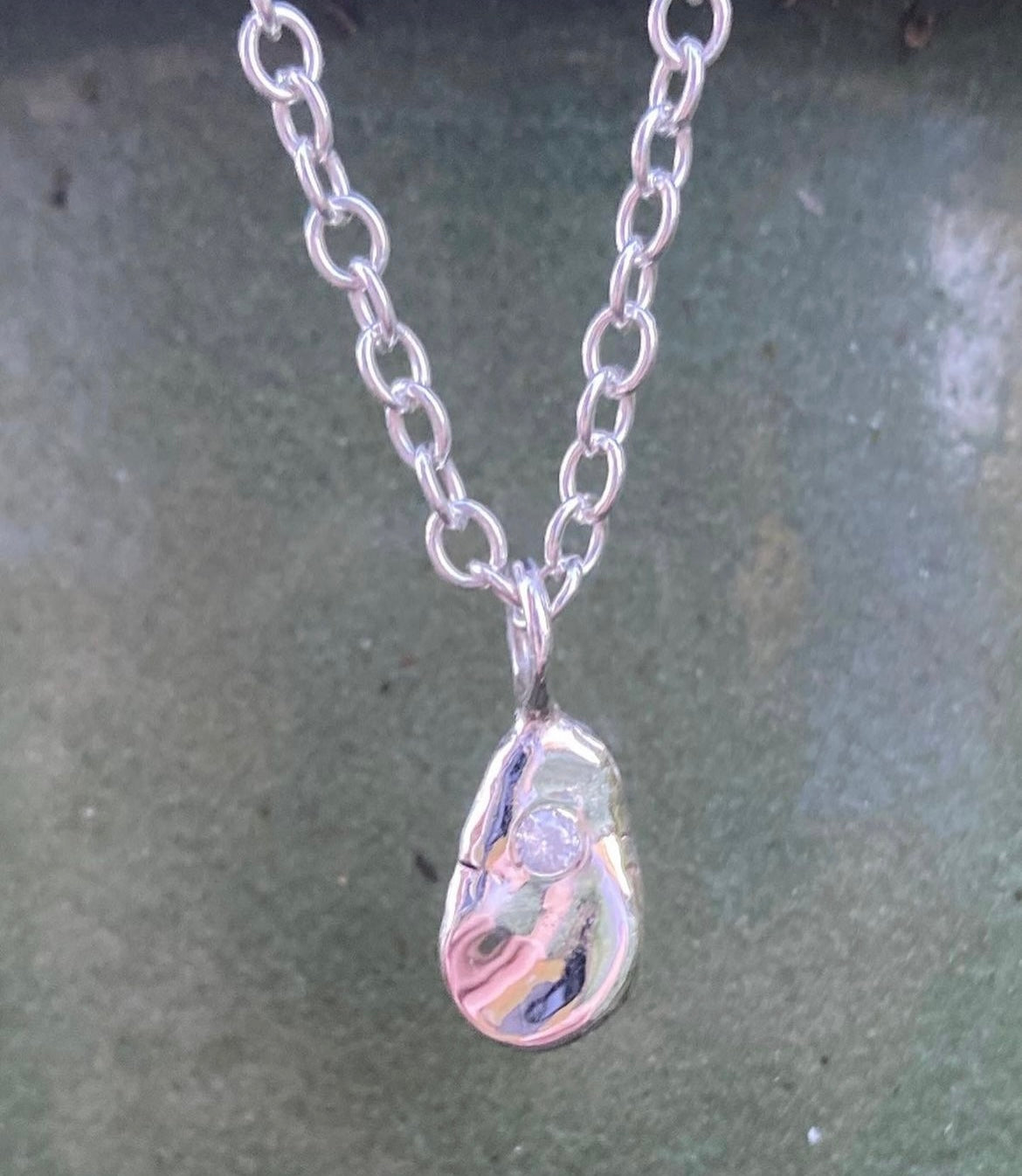 Teardrop Diamond Necklace