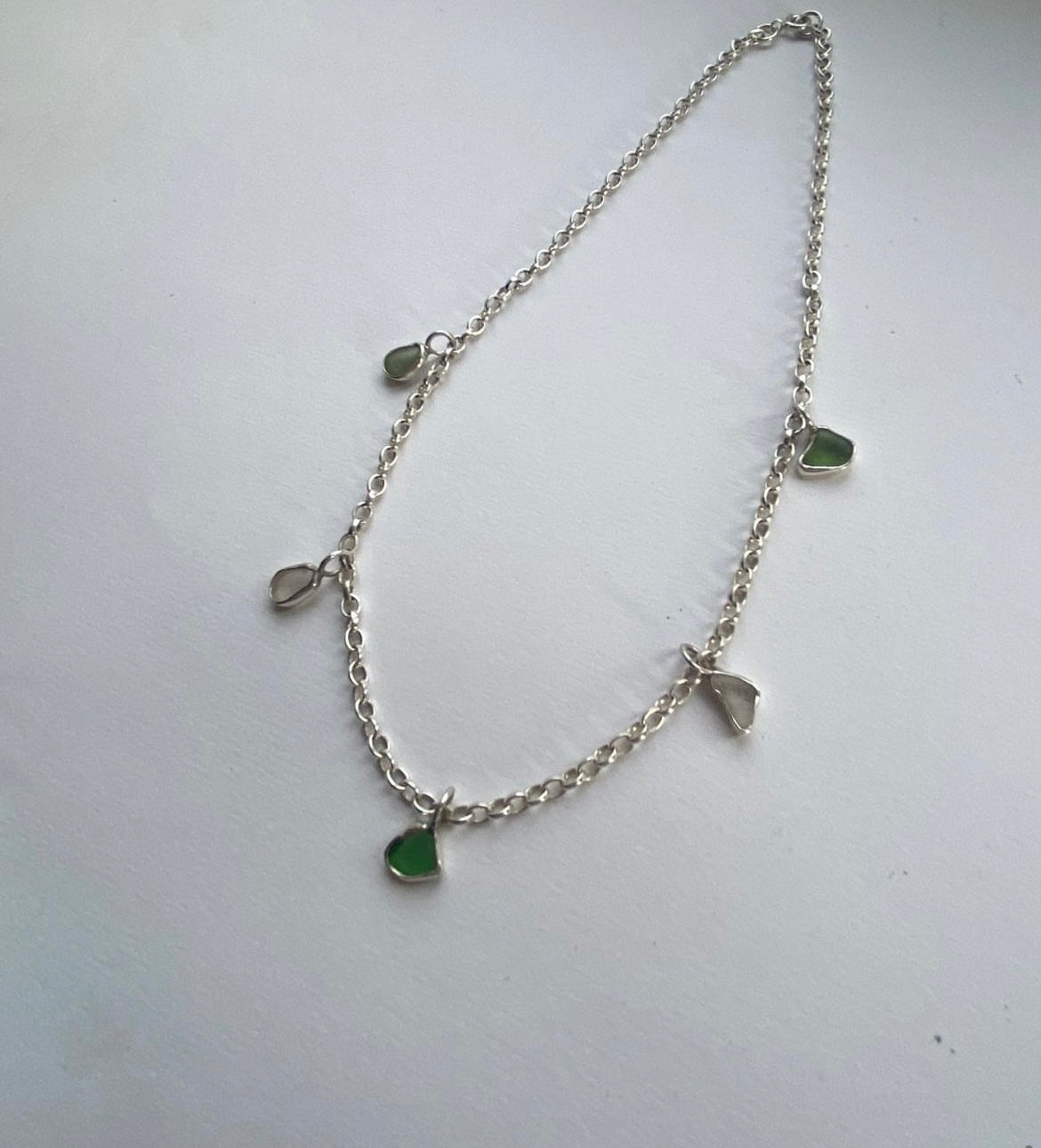 5 Piece Sea glass Necklace