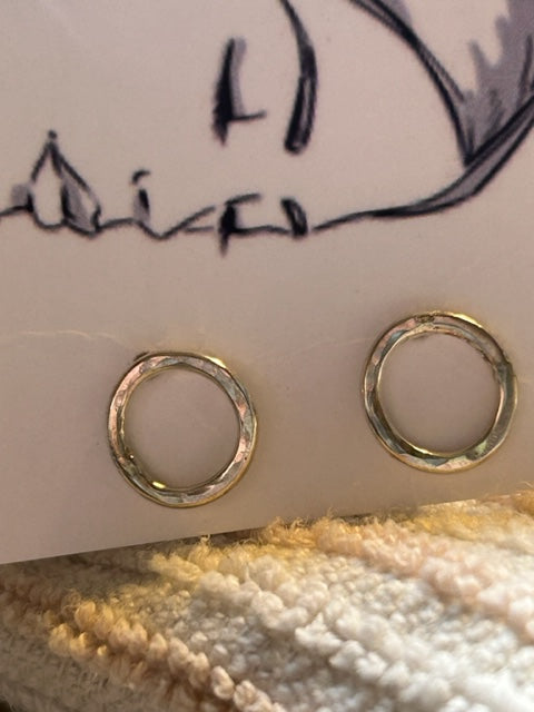 Silver Hoop Studs