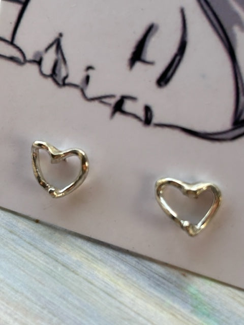 Love Heart Stud Earrings